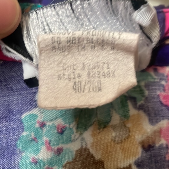 Vintage patchwork short sleeve button down shirt by Cabrais Plus Collection - Picture 7 of 8